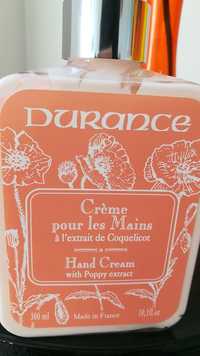 DURANCE - Crème pour les mains à l'extrait de Coquelicot 