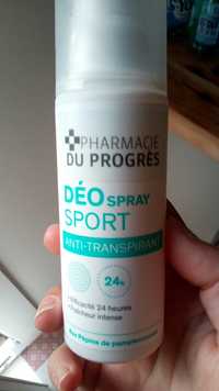 PHARMACIE DU PROGRES - Déo spray sport anti transpirant 24h