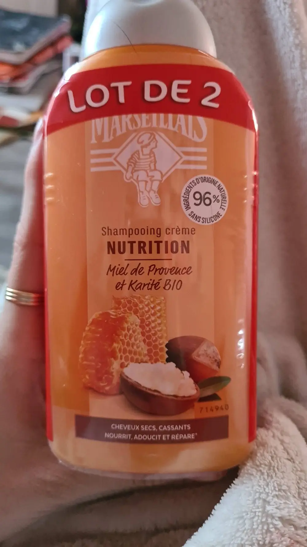 LE PETIT MARSEILLAIS - Shampooing crème nutrition miel de provence et karité bio