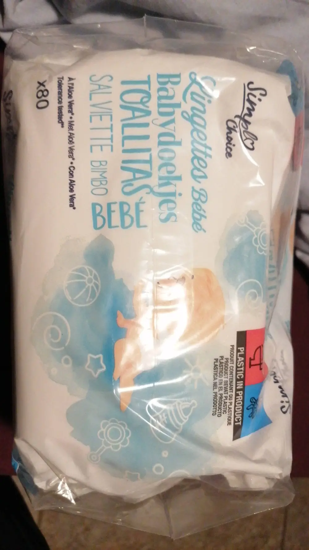 CARREFOUR - Simply choice - LIngettes bébé