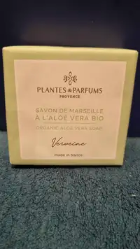 PLANTES & PARFUMS PROVENCE - Savon de Marseille à l'aloé vera bio verveine