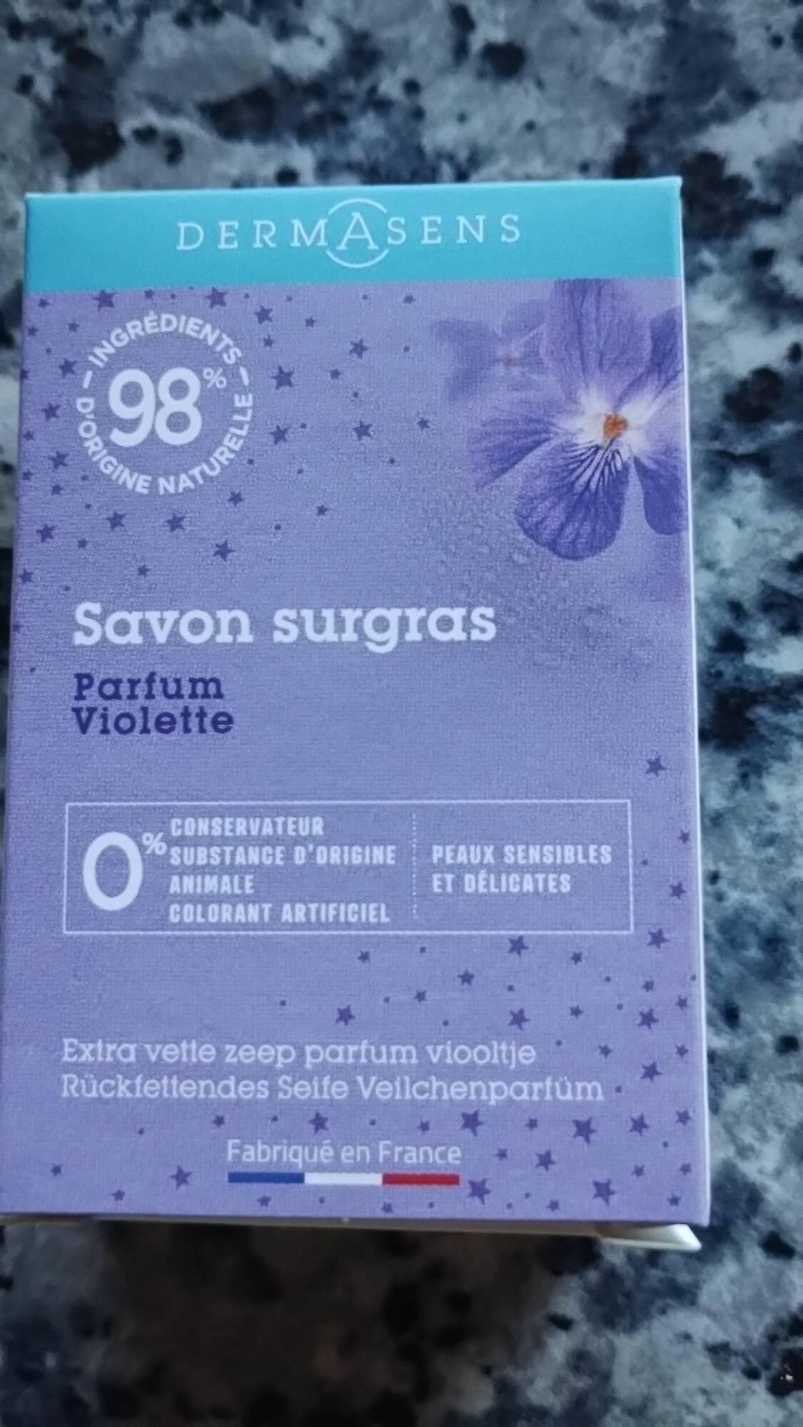 DERMASENS - Savon surgras parfum violette 