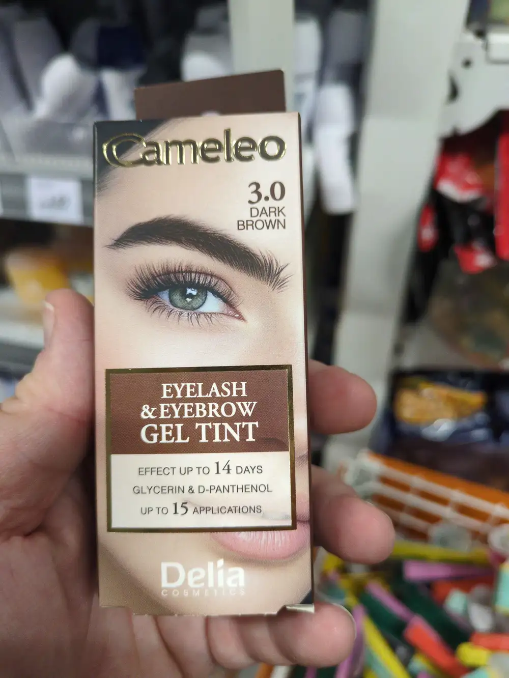 DELIA COSMETICS - Cameleo - Eyelash & eyebrow gel ting 3.0 dark brown