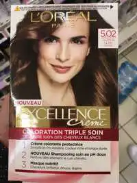 L'ORÉAL PARIS - Excellence Creme - Coloration triple soin 5.02 Châtain clair givre