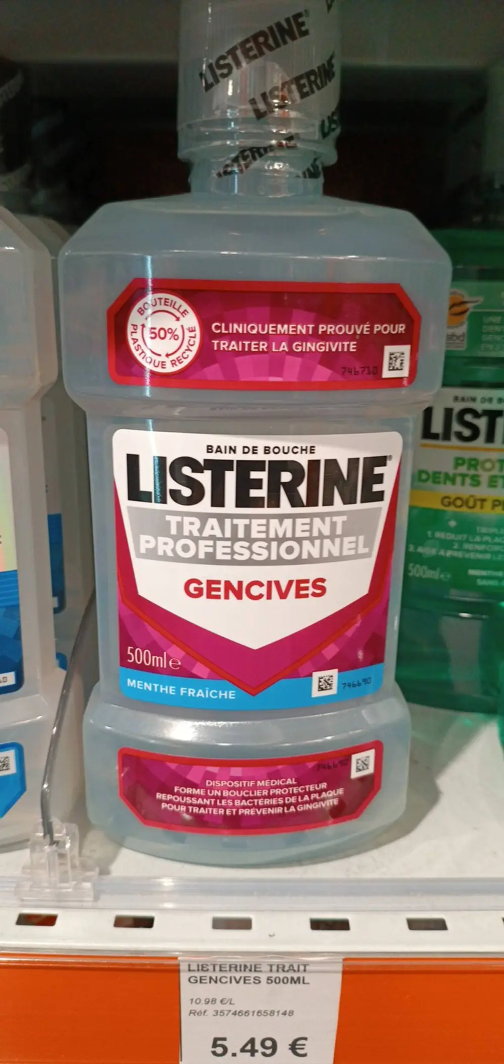 LISTERINE - Traitement professionnel gencive - Bain de bouche