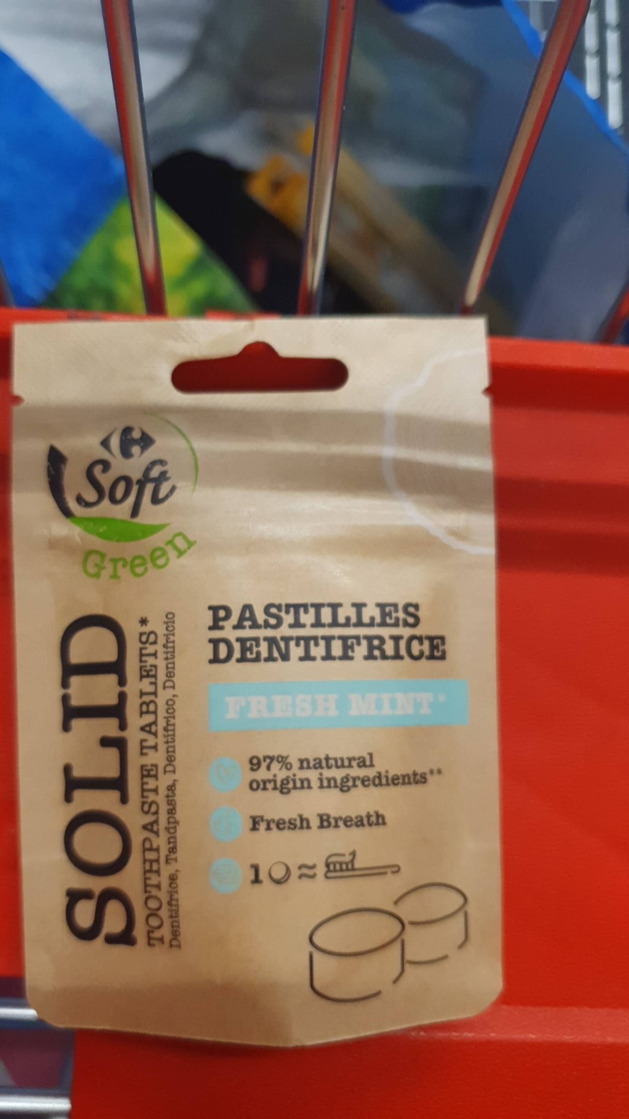 CARREFOUR - Fresh mint - Solid pastilles dentifrice