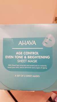 AHAVA - Age control - Even tone & brightening sheet mask