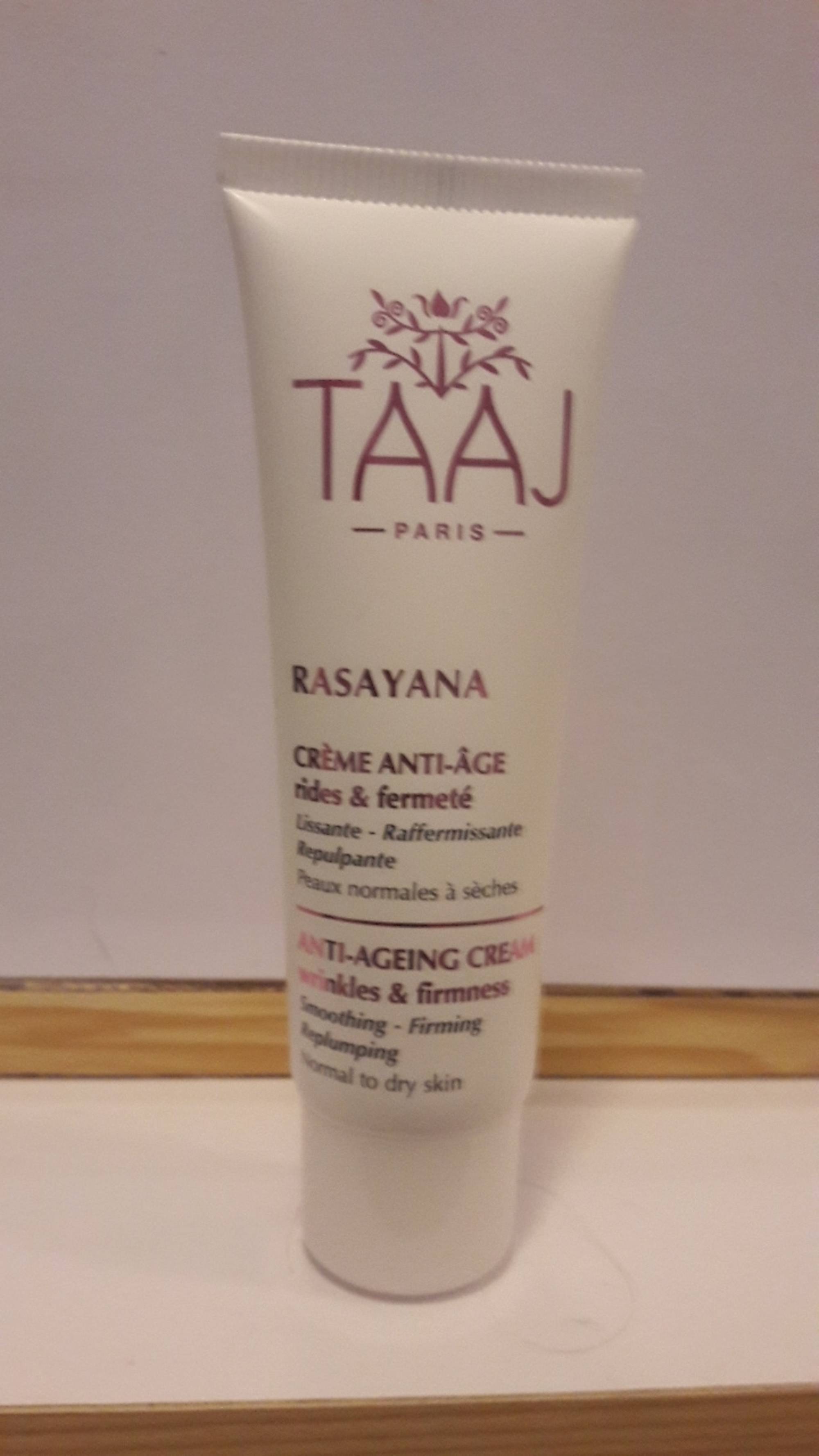 TAAJ - Rasayana - Crème anti-âge