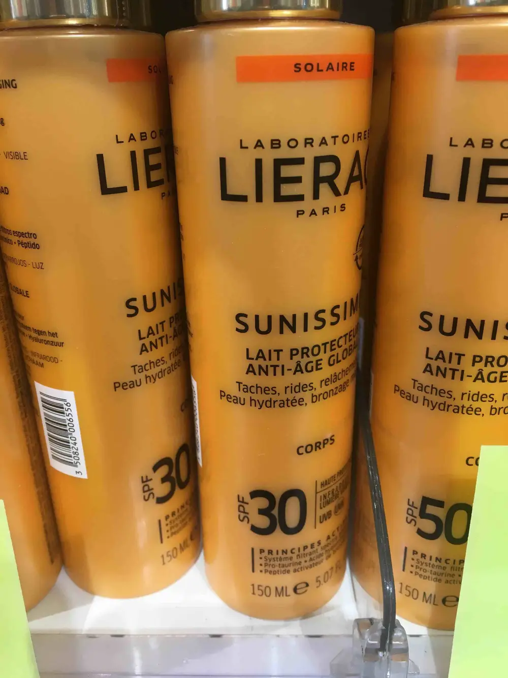 LIÉRAC - Sunissime - Lait protecteur anti-âge global SPF 30