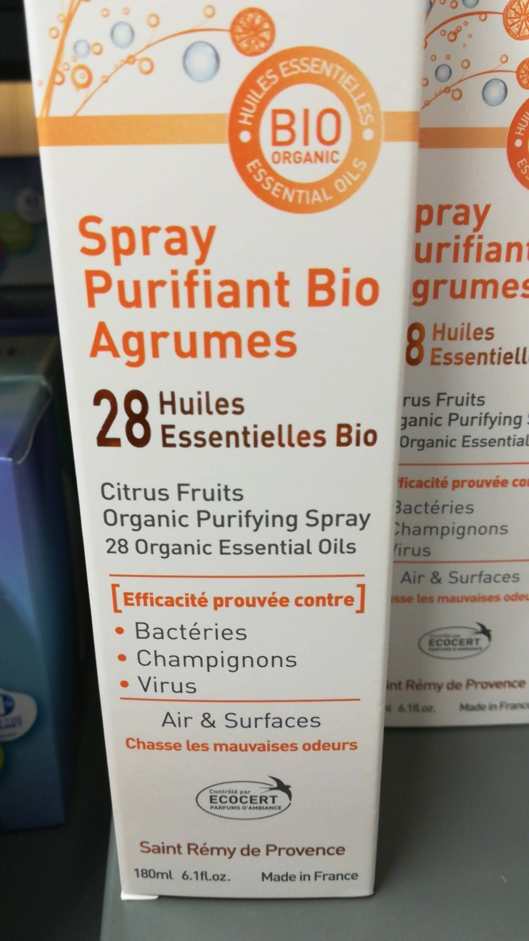 FLORAME - Spray purifiant bio Agrumes 28 huiles essentielles bio
