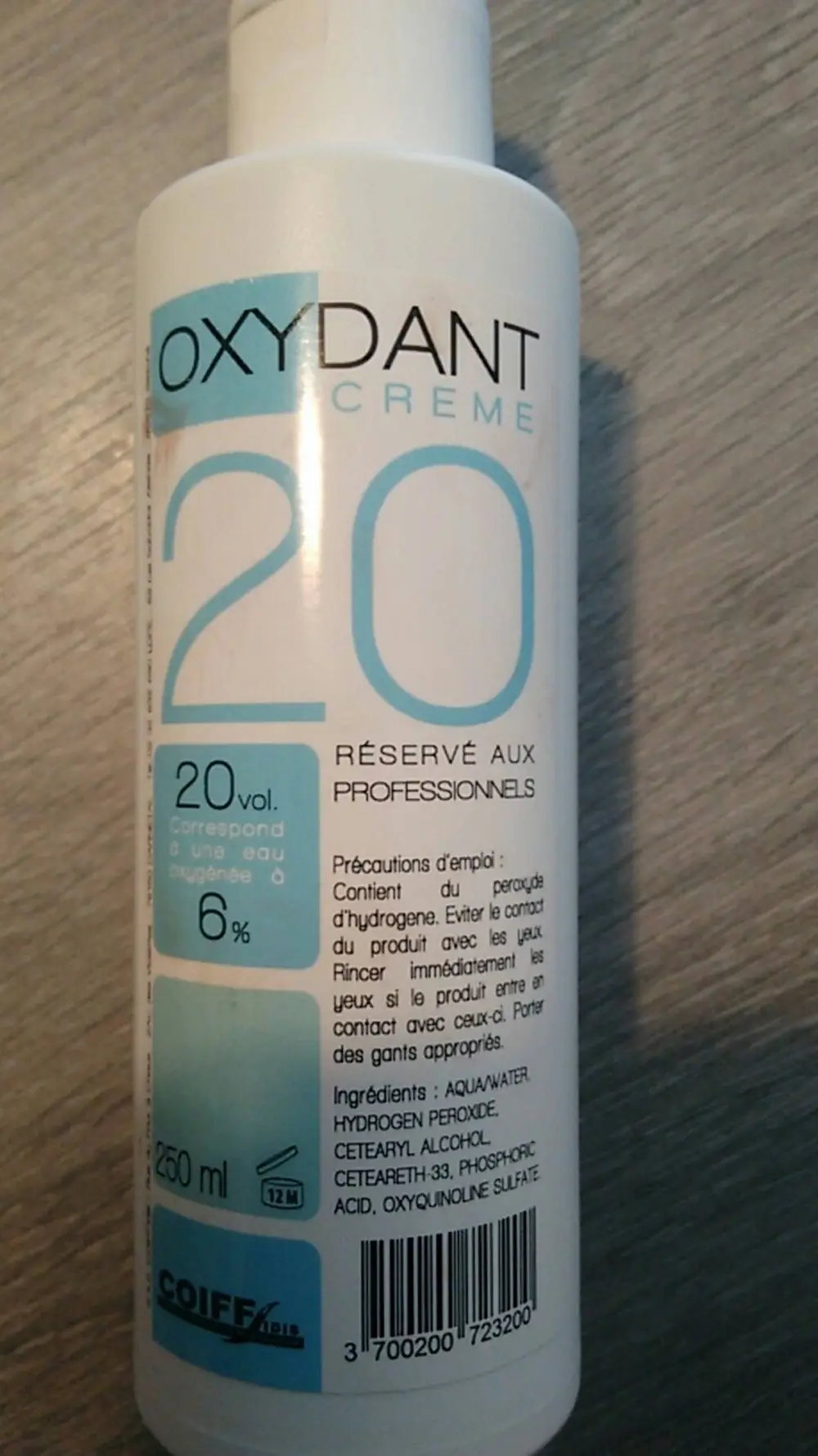 COIFF'IDIS - Oxidant creme 6% 20 volume