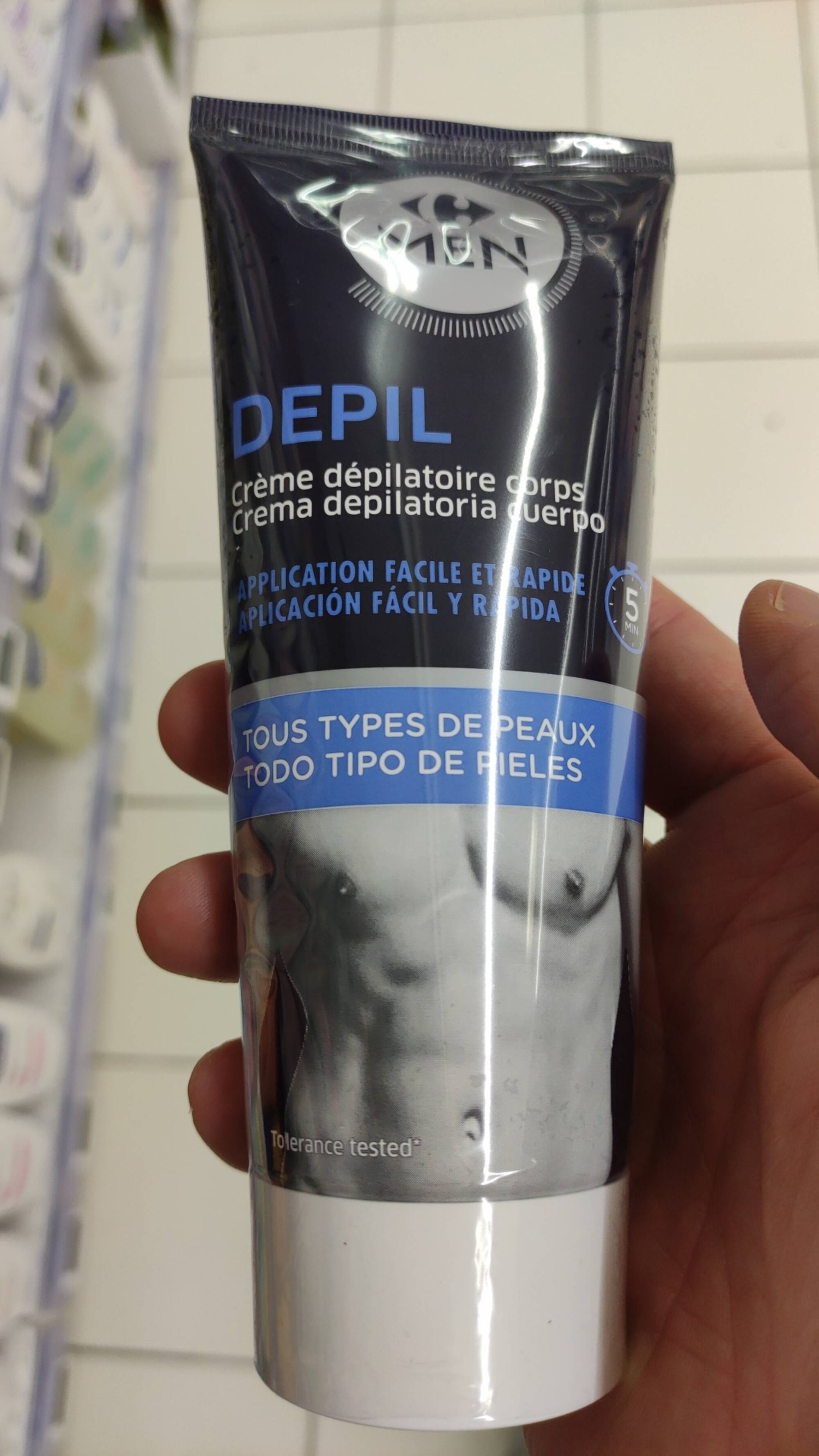 CAREFFOUR MEN - Depil - Crème dépilatoire corps
