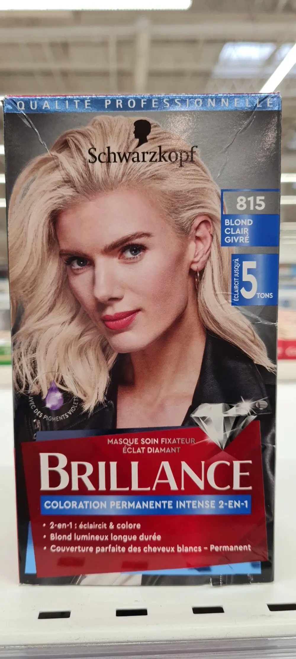 SCHWARZKOPF - Brillance - Coloration permanente 815 blond clair givré