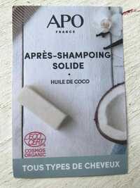 APO FRANCE - Apres-shampoing solide huile de coco