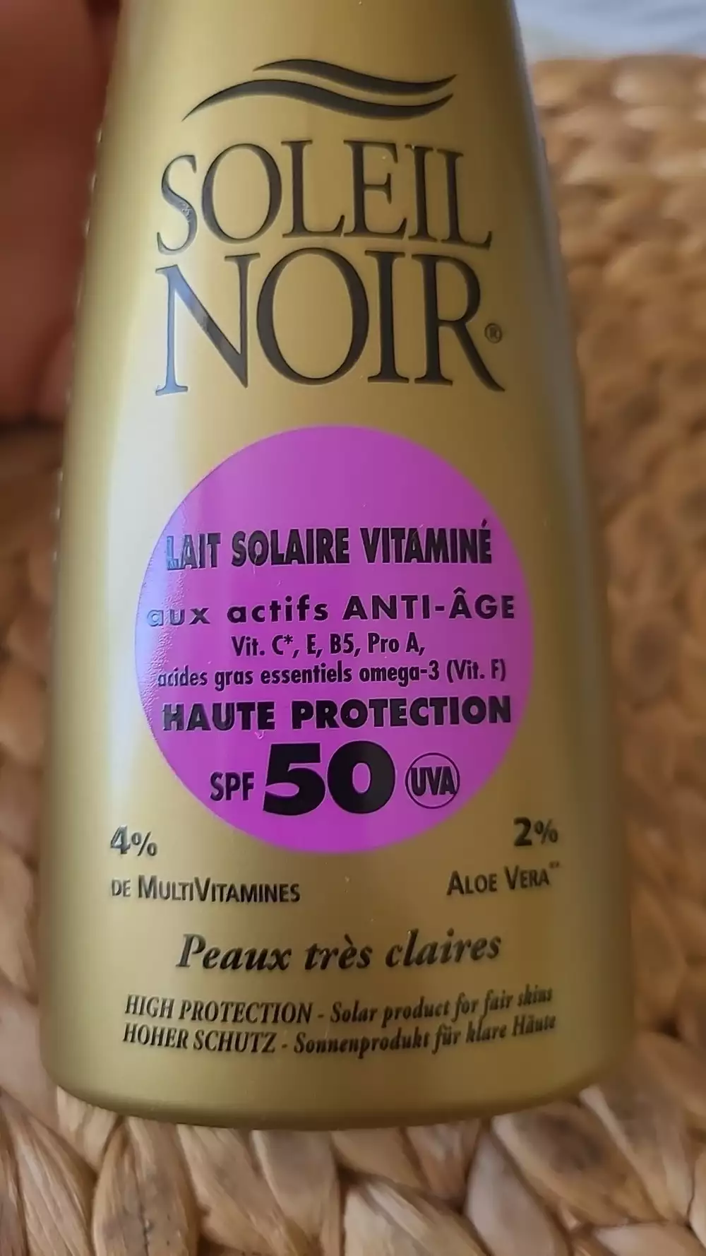 SOLEIL NOIR - Lait solaire vitaminé SPF50