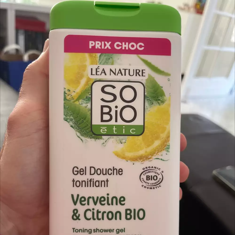 SO'BIO ÉTIC - Verveine et citron bio - Gel douche tonifiant