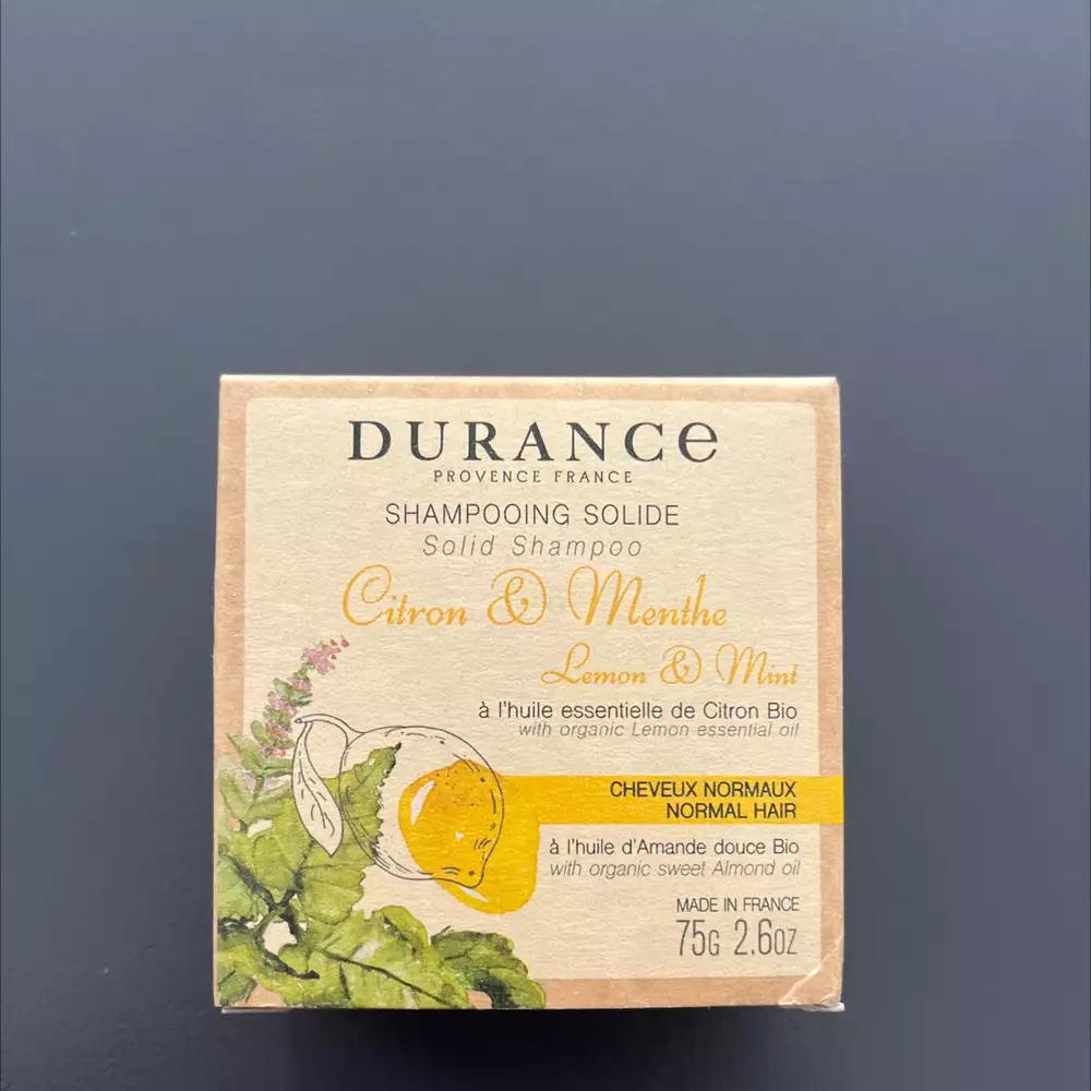 DURANCE - Citron & menthe - Shampooing solide