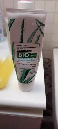 MONOPRIX - Dentifrice bio soin blancheur