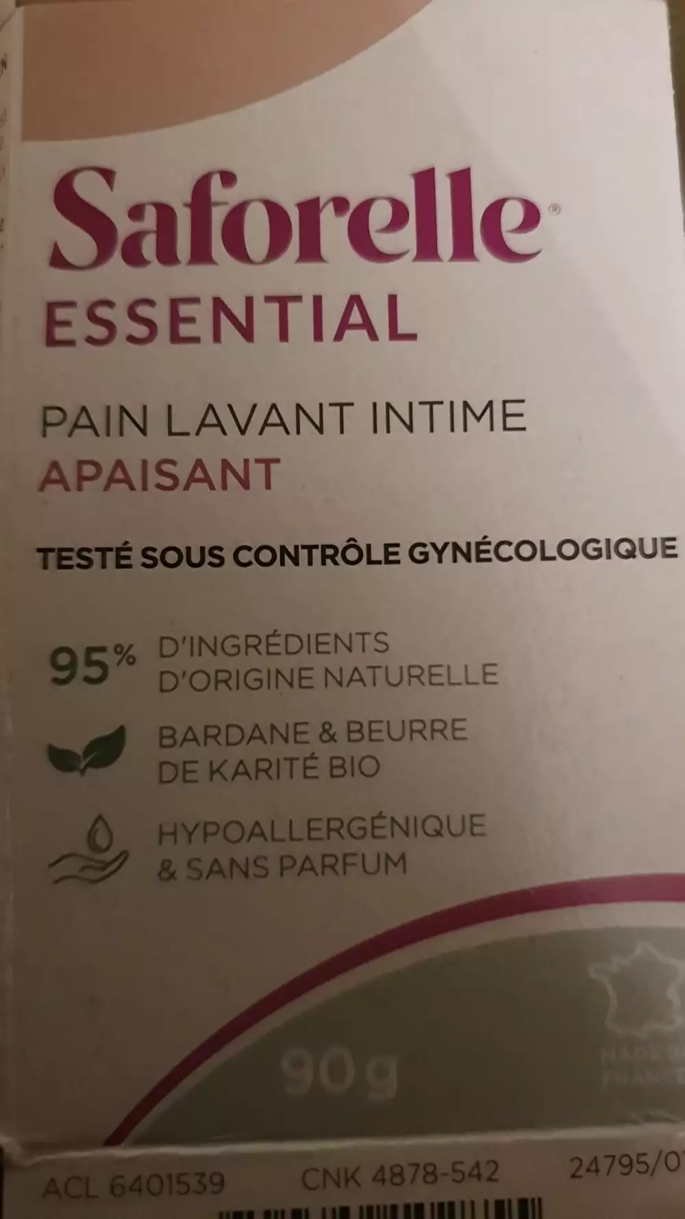 SAFORELLE - Essential - Pain lavant intime apaisant