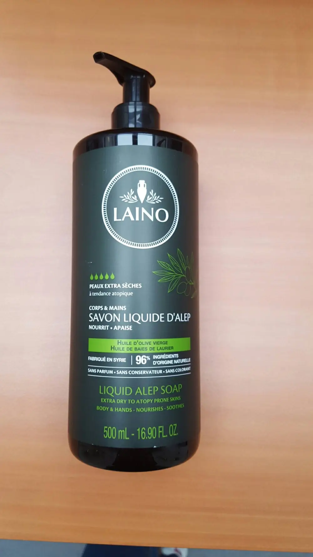 LAINO - Savon Liquide d'Alep corps & mains