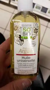 SO'BIO ÉTIC - Argan précieux - Huile universelle bio visage, corps et cheveux