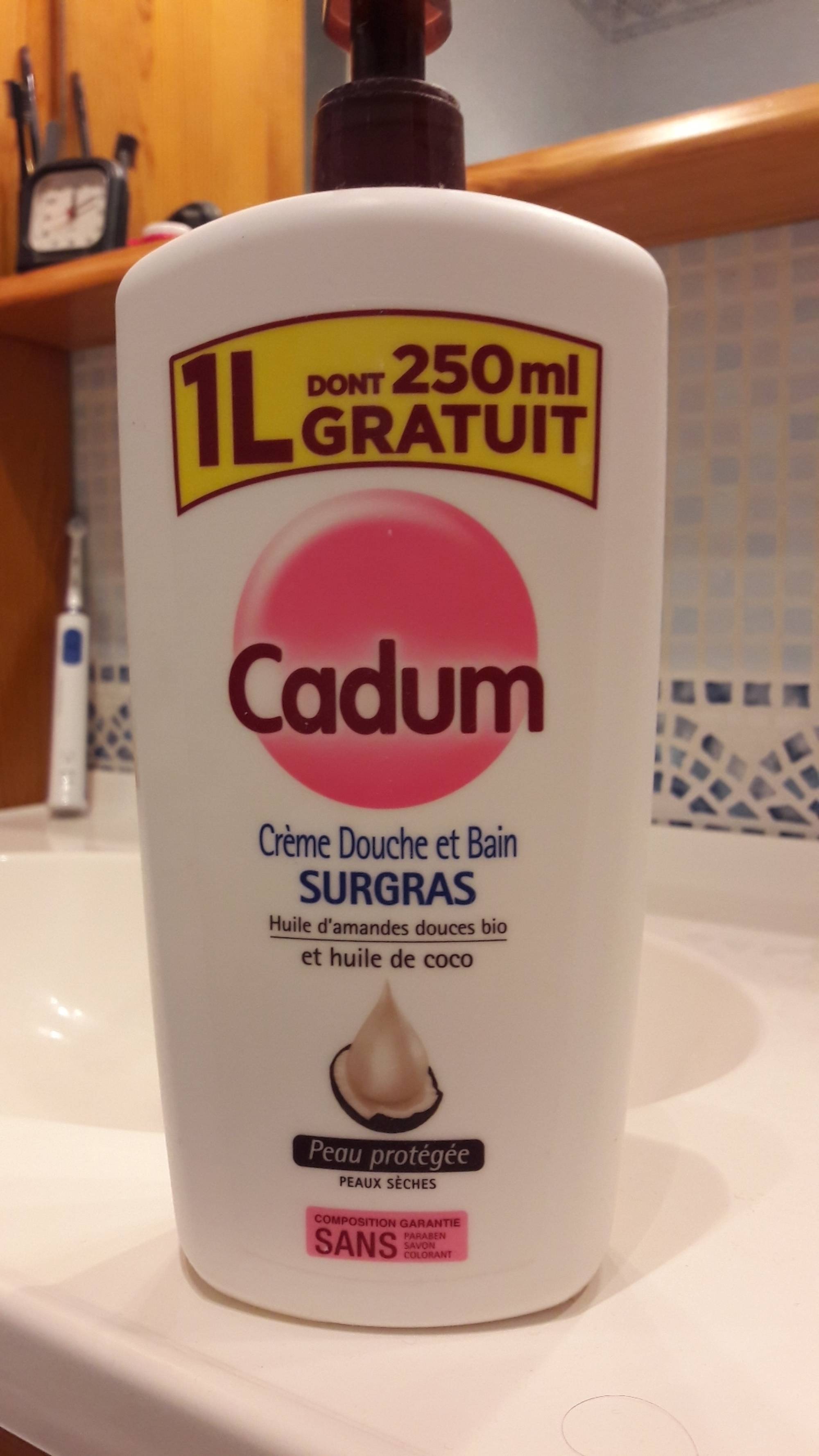 CADUM - Surgras - Crème douche surgras à l'huile d'amandes douces bio