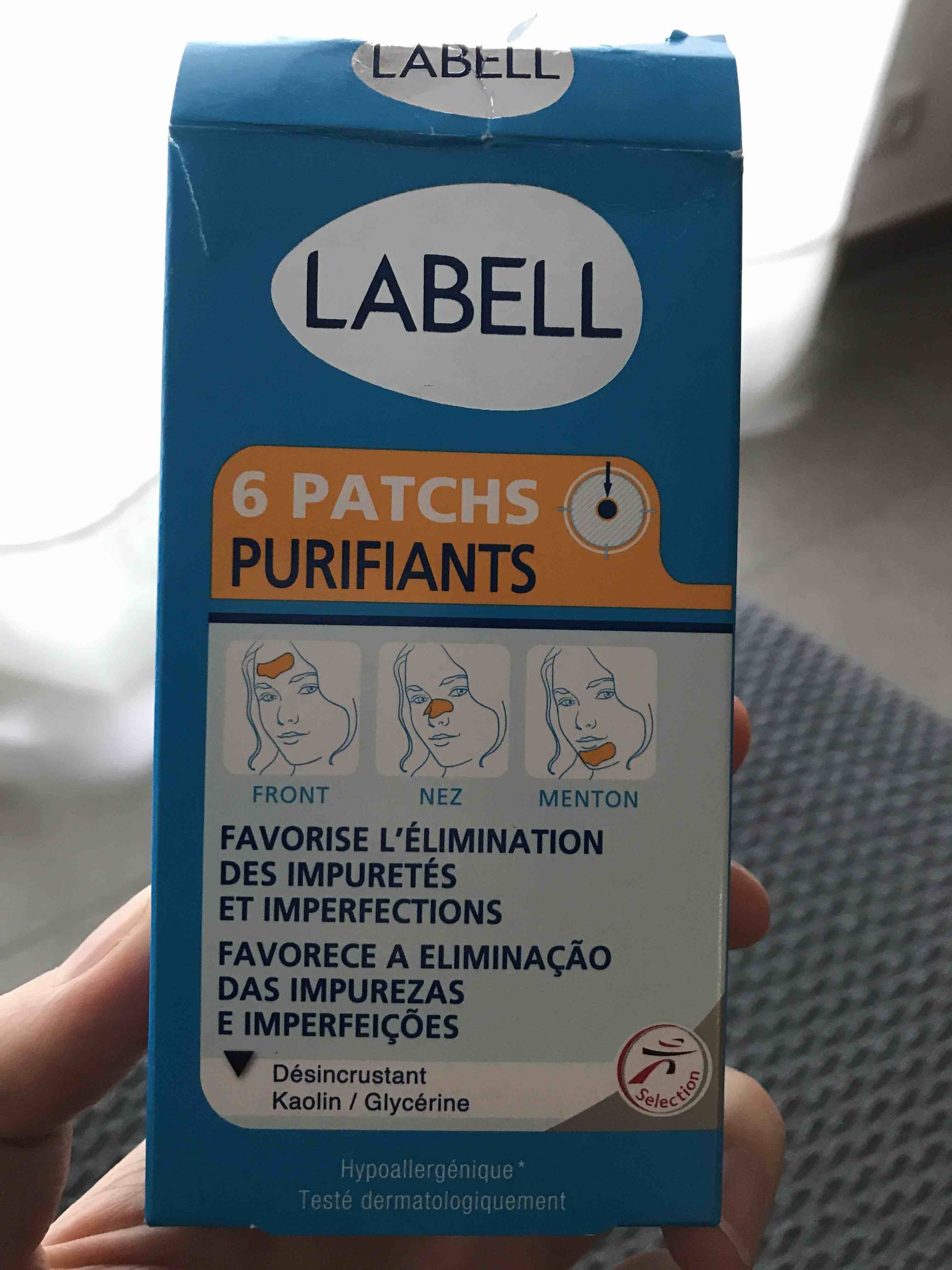 LABELL - 6 patchs purifiants - Favorise l'élimination des impuretés et imperfections front, nez et menton
