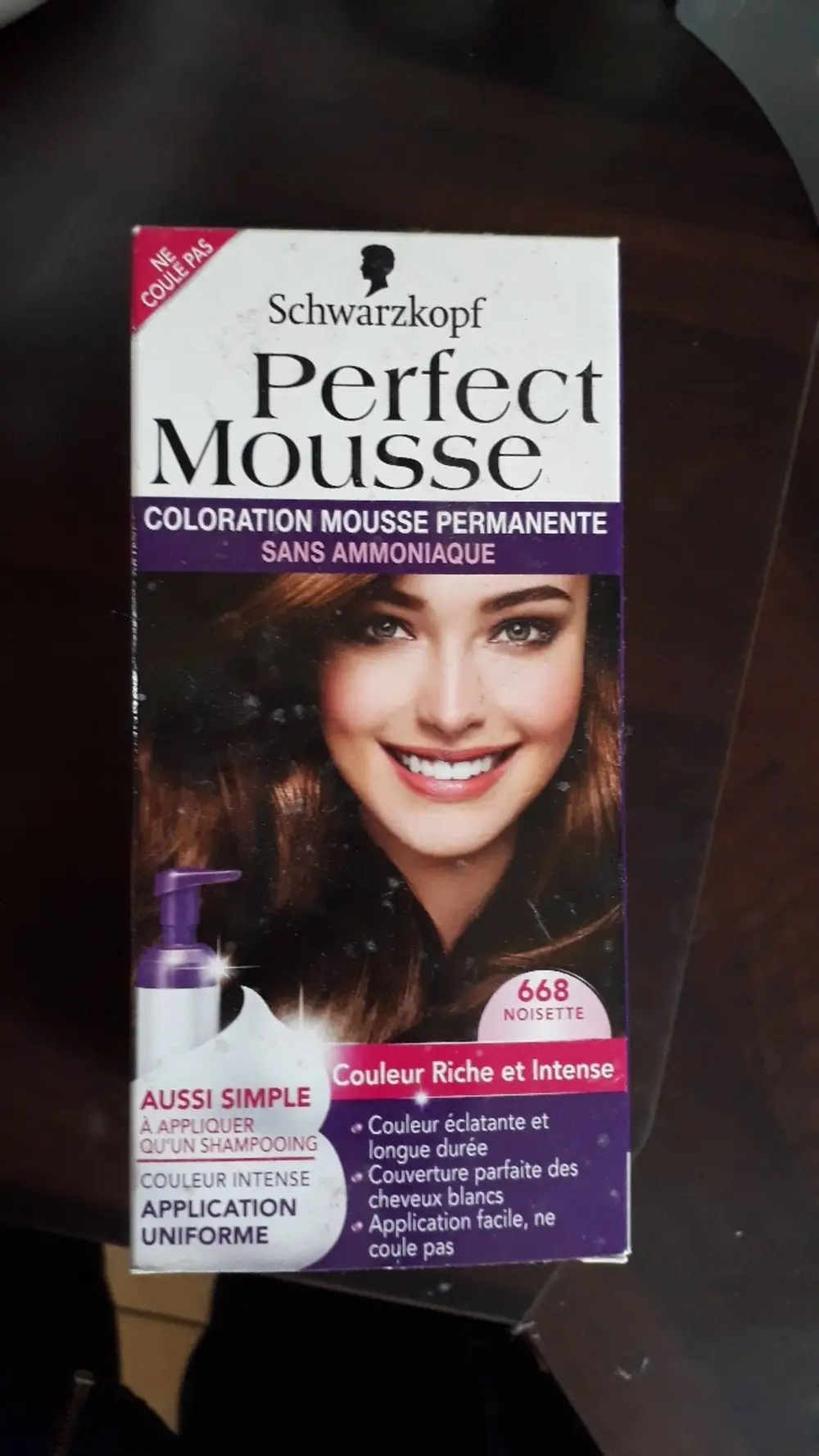 SCHWARZKOPF - Perfect mousse - Coloration mousse permanente 668 noisette