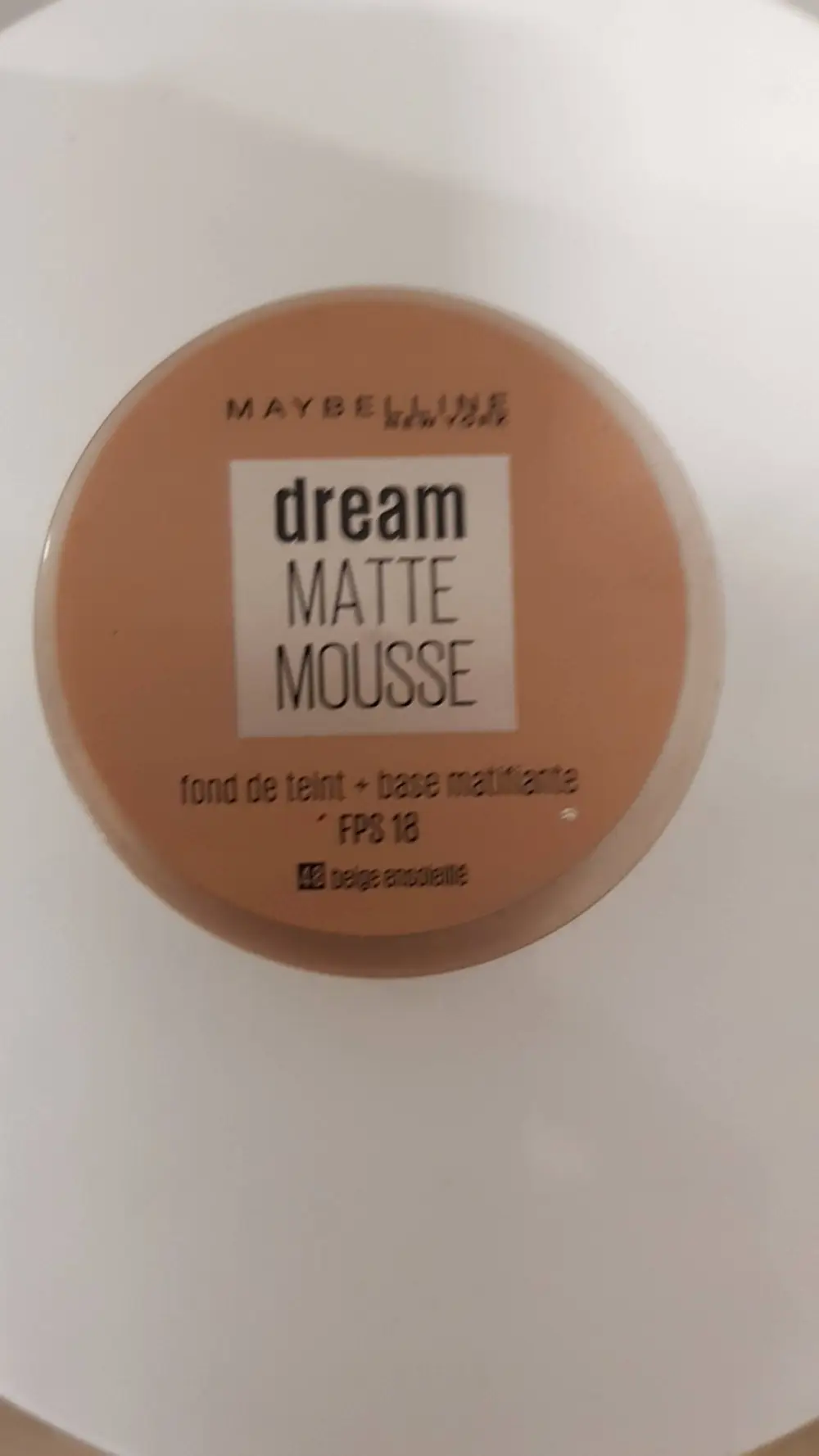 MAYBELLINE - Dream matte mousse - Fond de teint FPS 18 beige ensoleillé