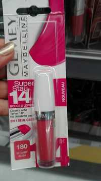 GEMEY MAYBELLINE - Super stay 14h - Rouge à lèvres 180 ultimate blush