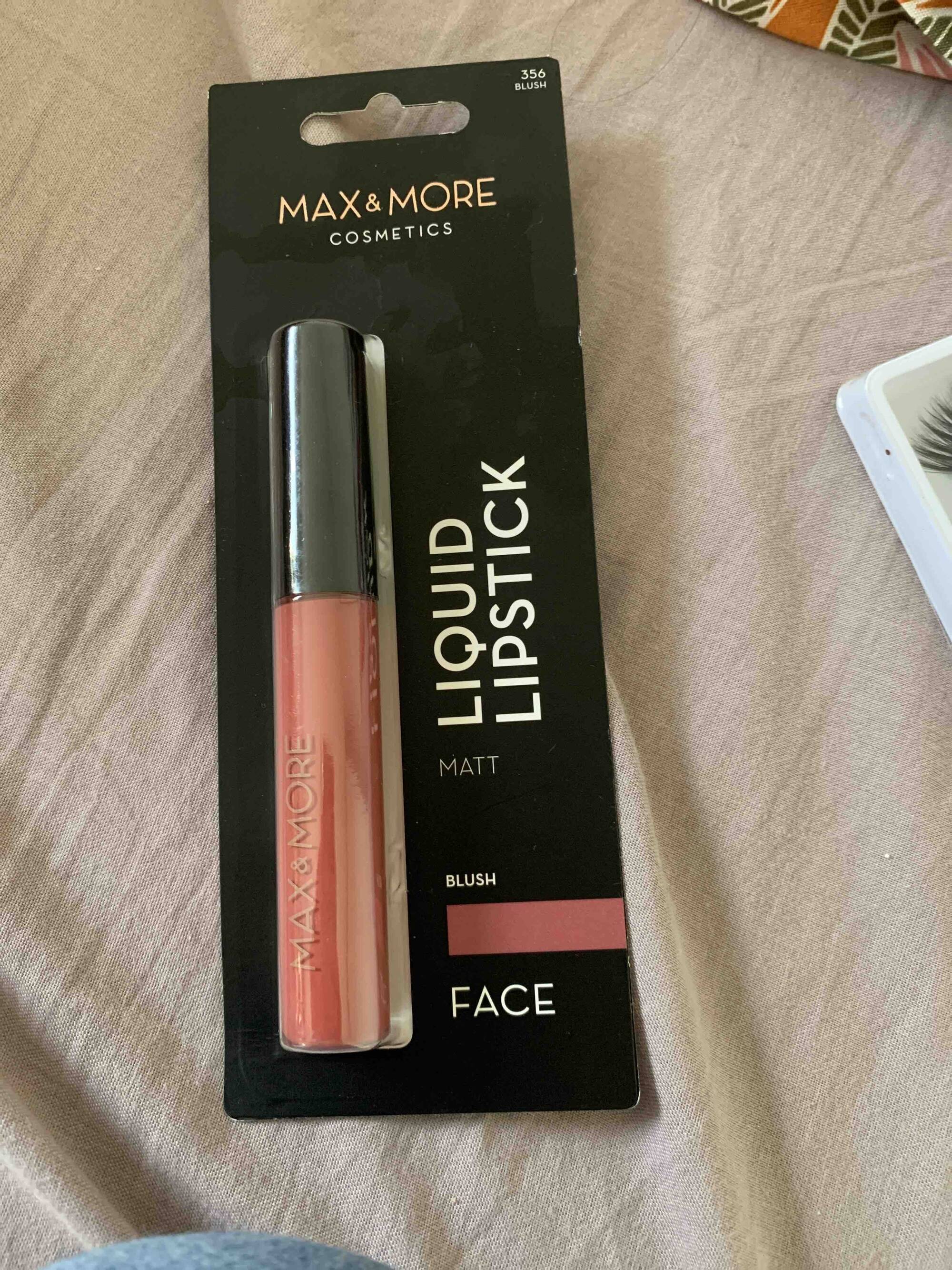 MAX & MORE - Matt liquid lipstick 356 blush