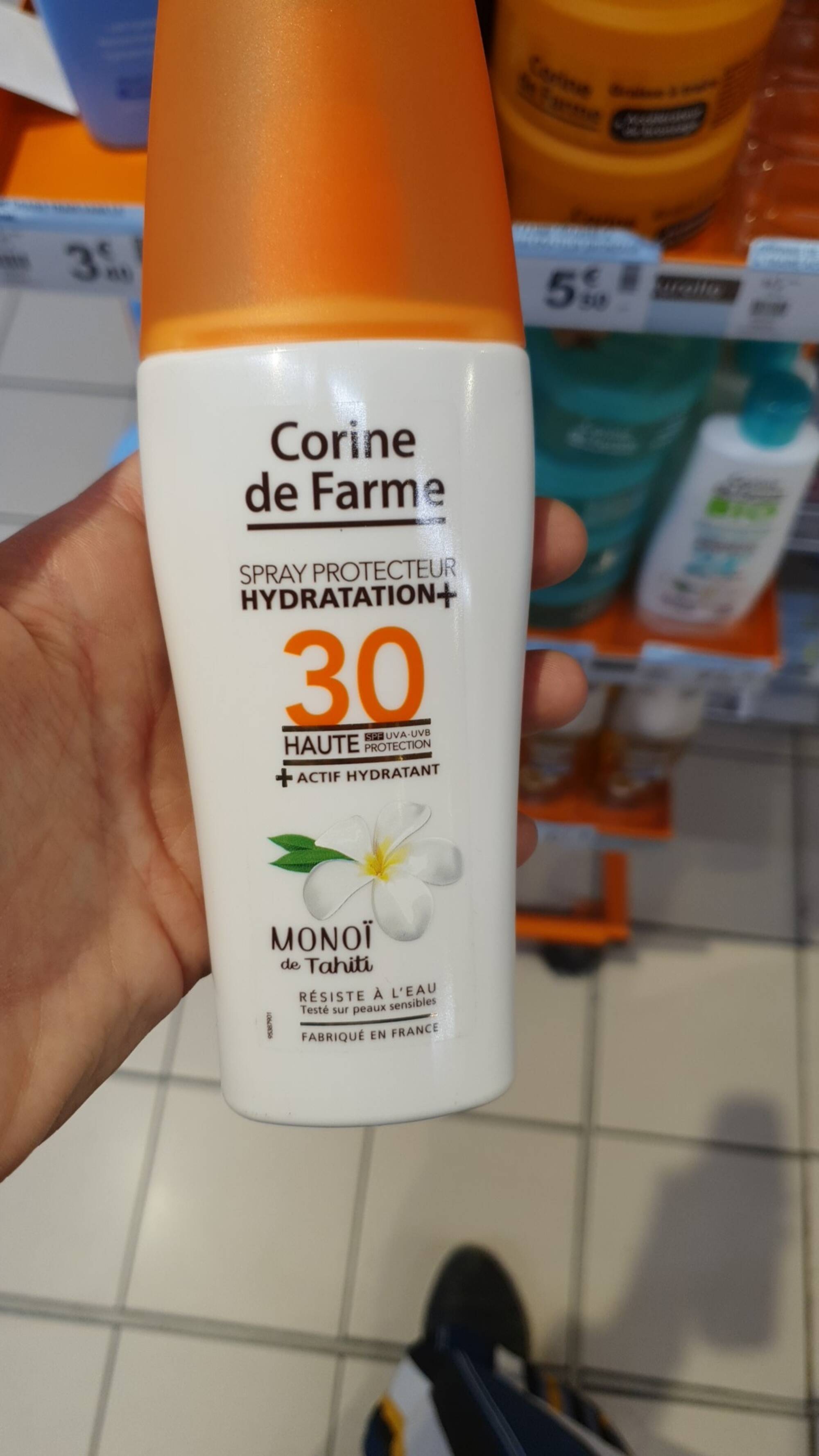 CORINE DE FARME - Monoï de Tahiti - Spray protecteur hydratation+ 30 haute