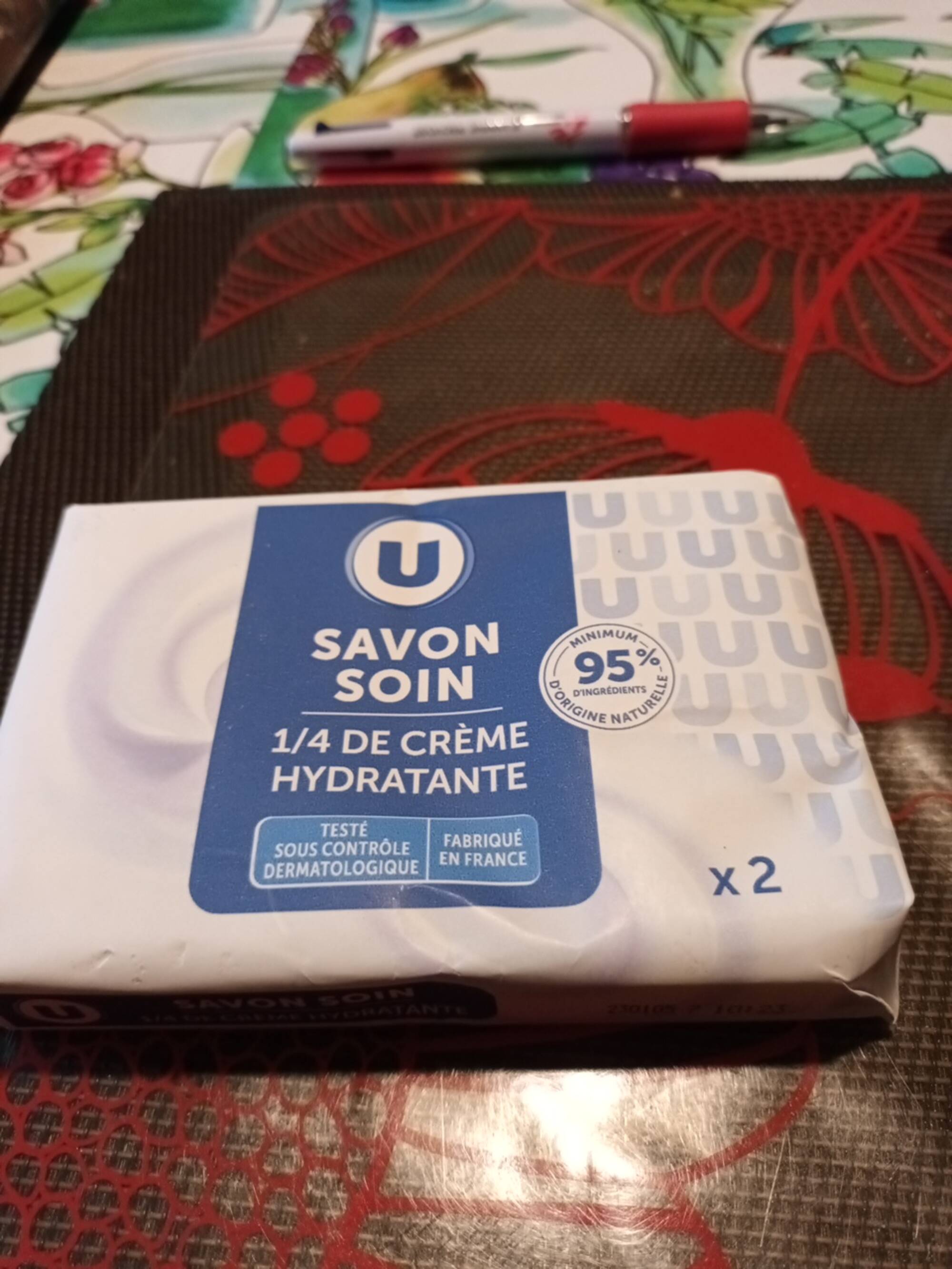 U - Savon soin - 1/4 de crème hydratante 