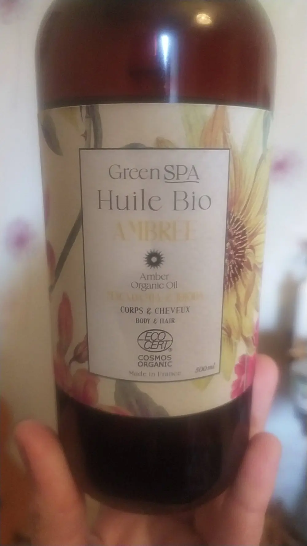 GREEN SPA - Ambrée - Huile bio macadamia & jojoba