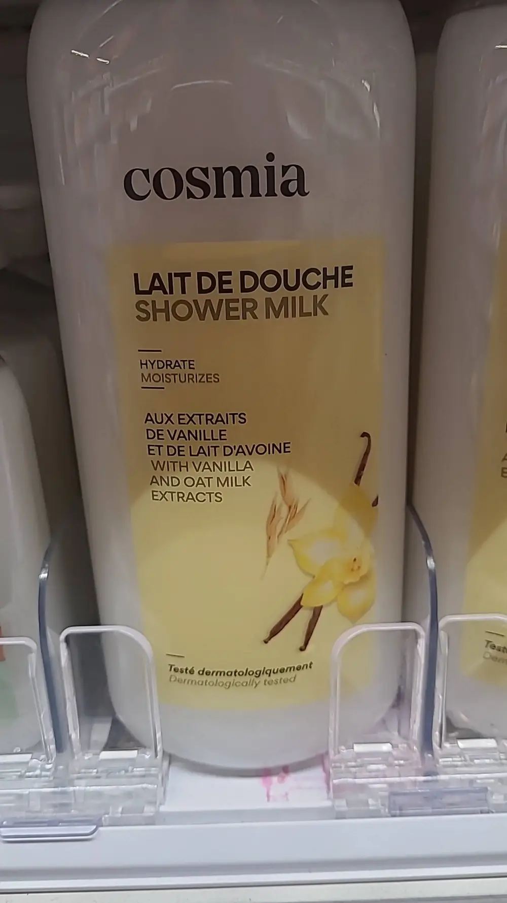 COSMIA - Lait de douche aux extrait de vanille et de lait d'avoine