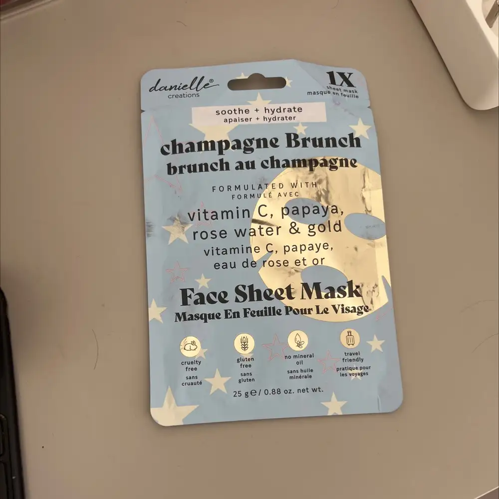 DANIELLE CRÉATION - Brunch au champagne - Masque en feuille pour le visage