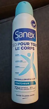 SANEX - Déo pour tout le corps hypoallergénique fraîcheur 72h