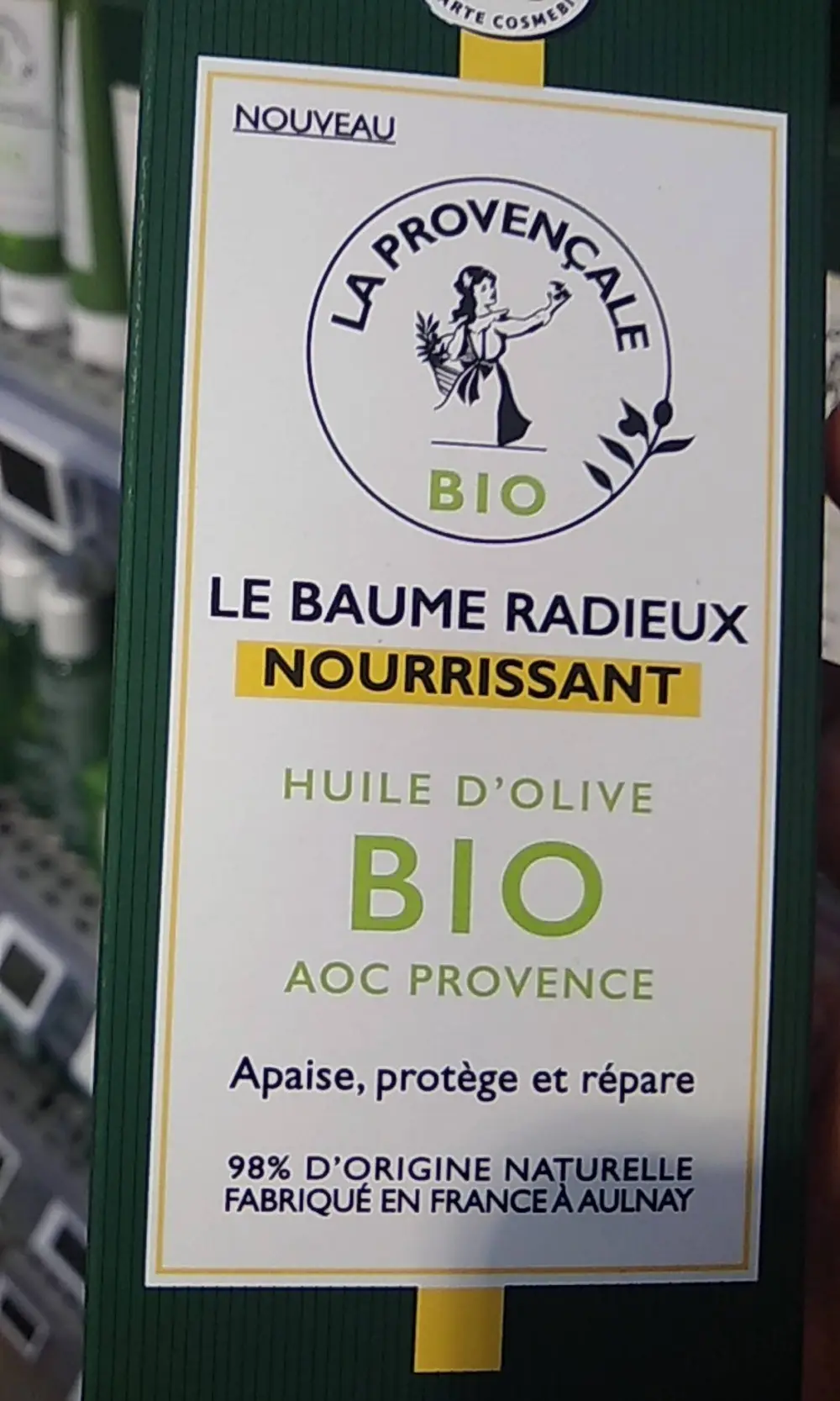 LA PROVENÇALE BIO - Le baume radieux nourrissant à l'huile d'olive bio