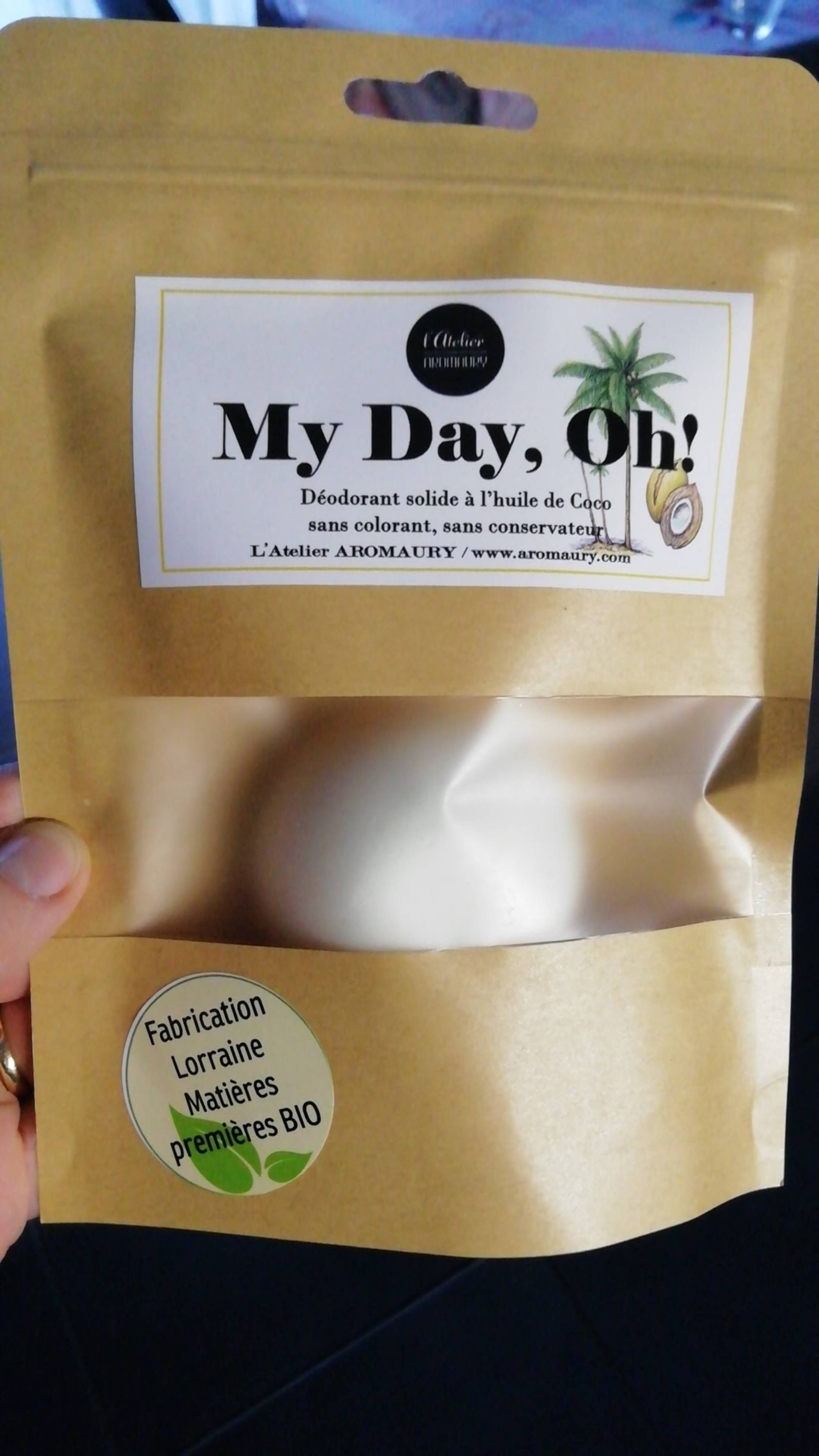 L'ATELIER AROMAURY - My day, oh! - Déodorant solide à l'huile de coco