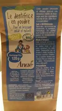 ANAÉ - Goût neutre - Le dentifrice en poudre