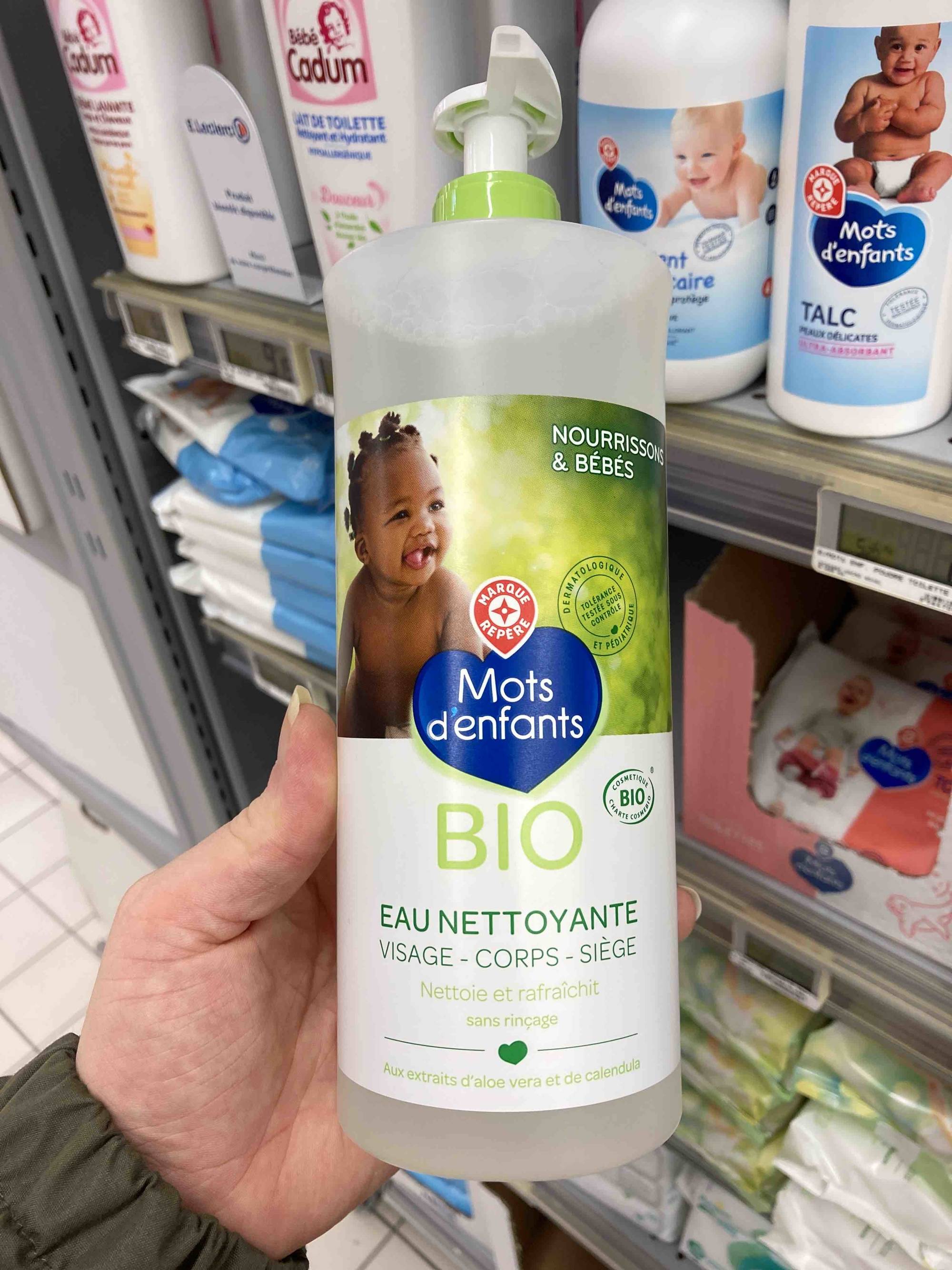 eau nettoyante bébé bio - 750 ml - MOTS D'ENFANTS au meilleur prix