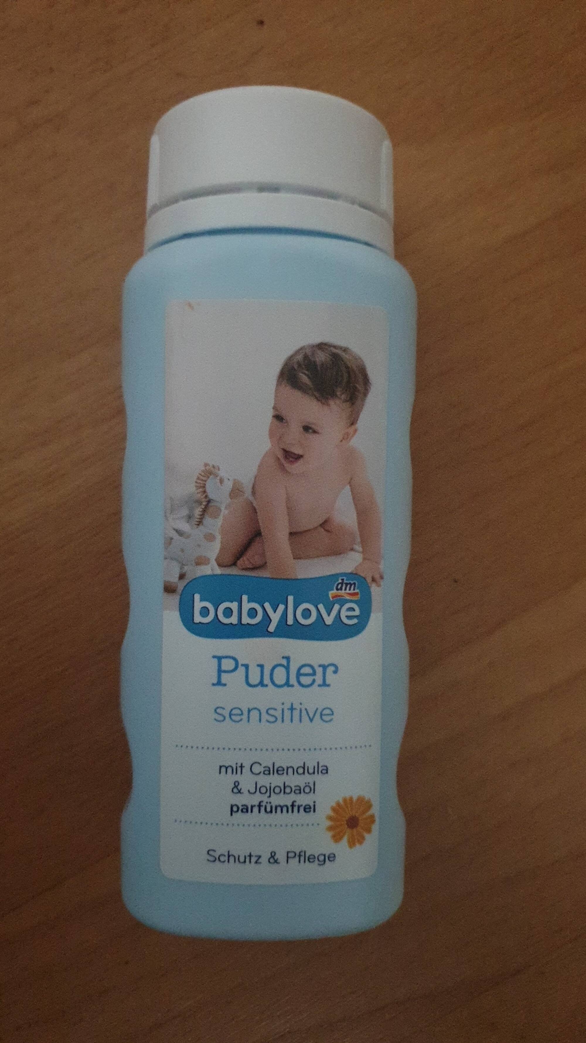 DM - Babylove - Puder sensitive mit calendula & jojobaöl