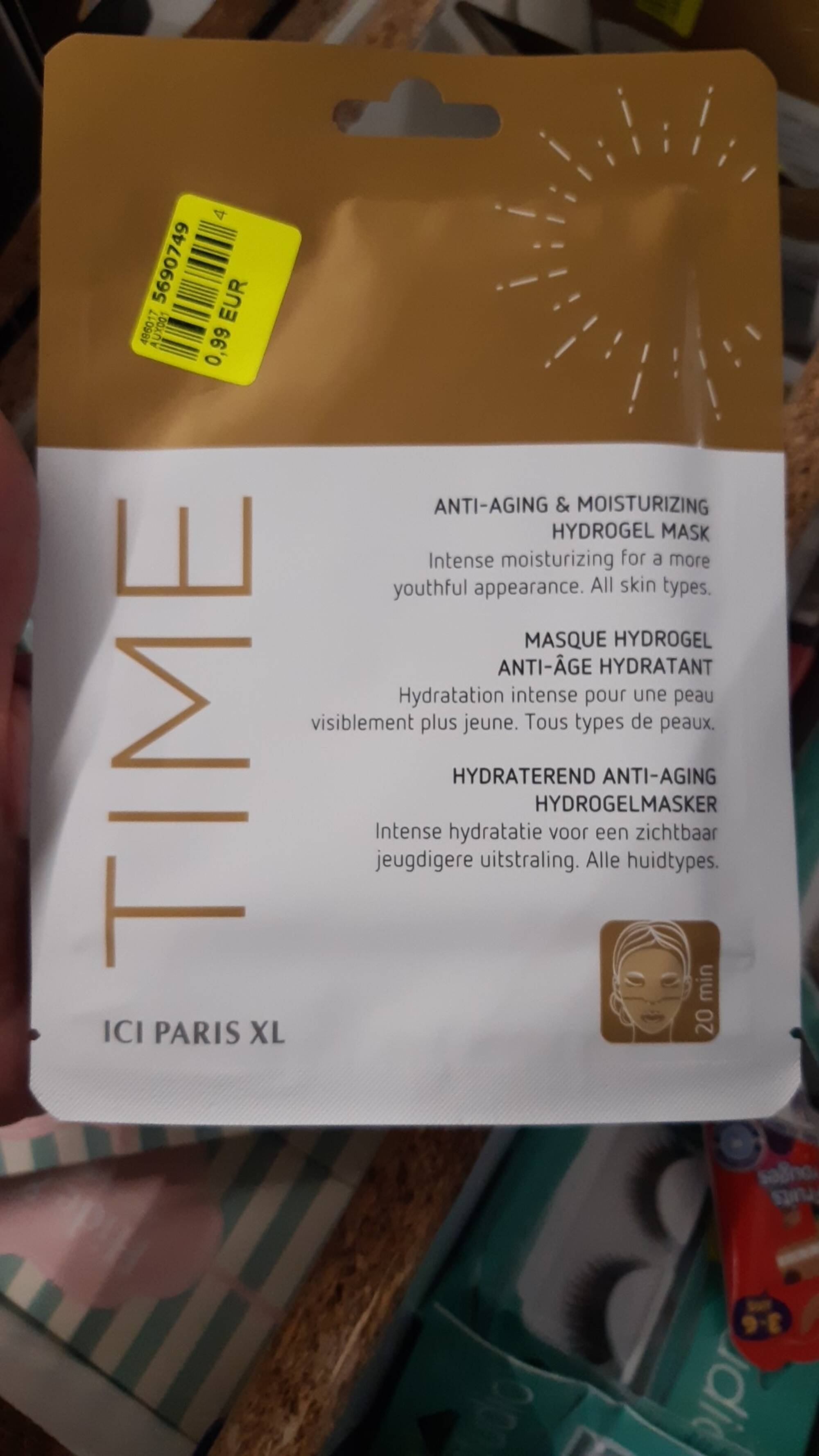 ICI PARIS XL - Time - Masque hydrogel anti-âge hydratant