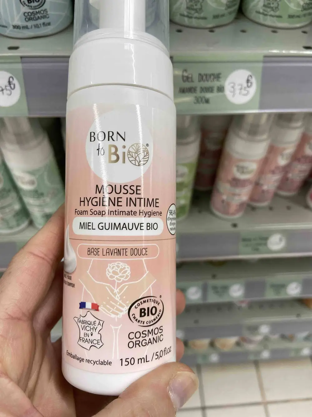 BORN TO BIO - Miel guimauve bio - Mousse hygiène intime