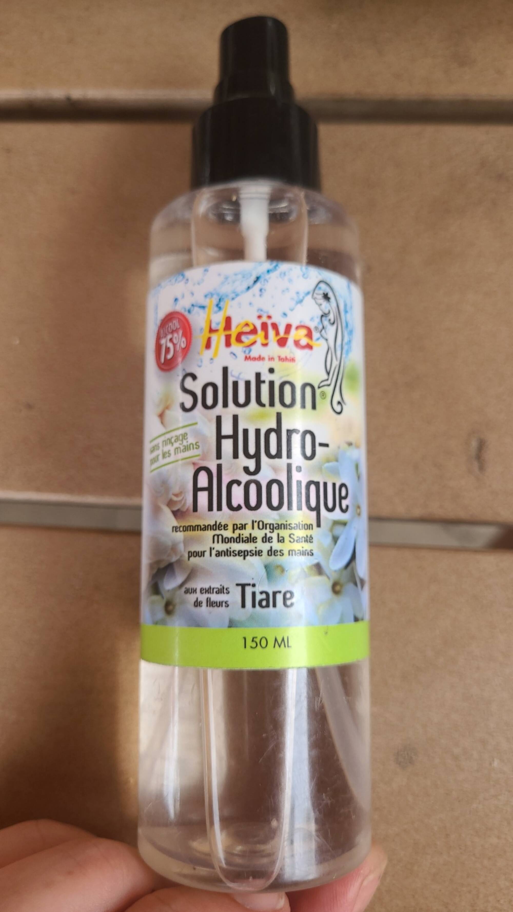 HEIVA COSMETIQUES DE TAHITI - Solution hydro-alcoolique Tiare 