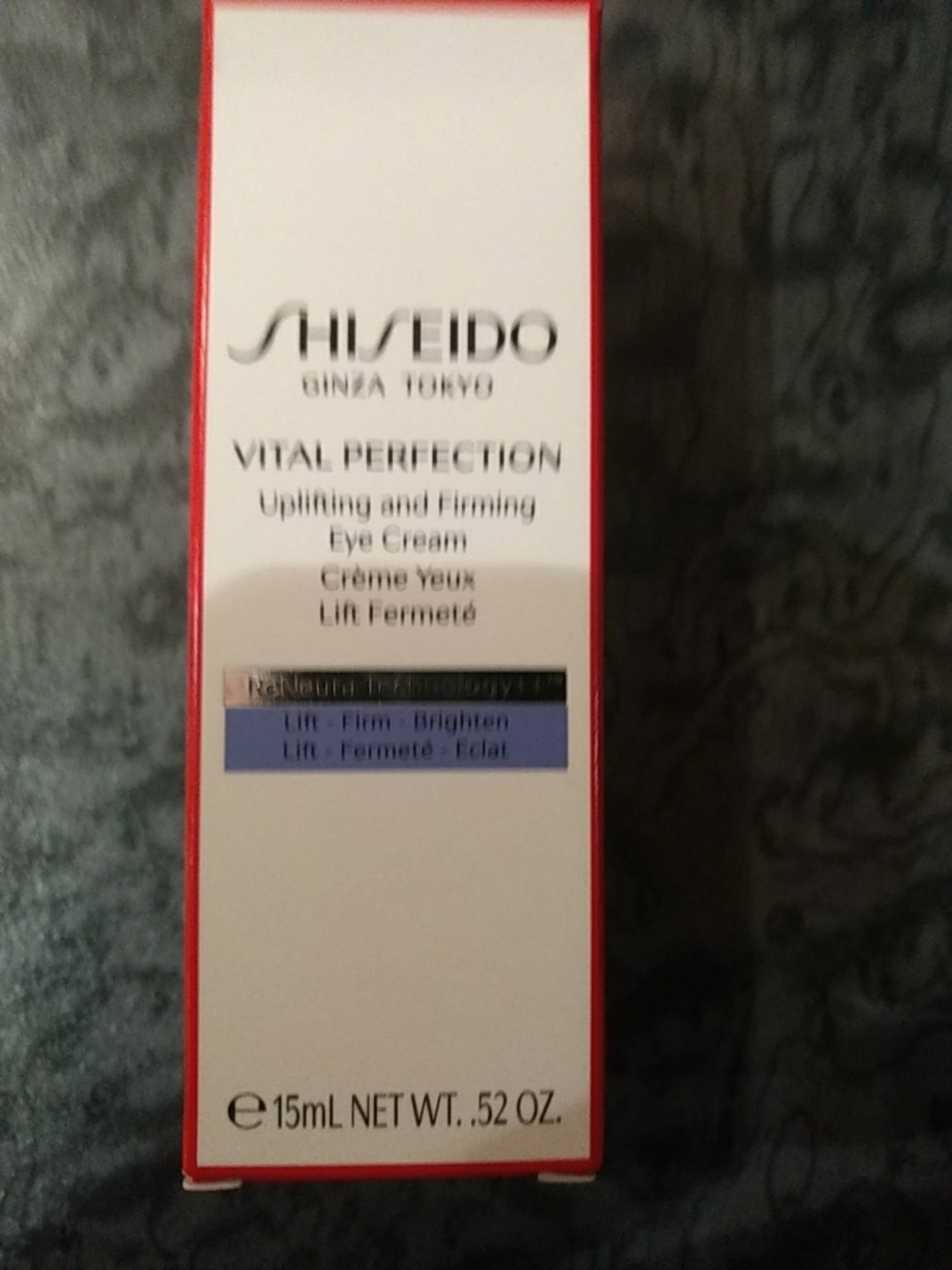 SHISEIDO - Vital perfection - Crème yeux lift fermeté