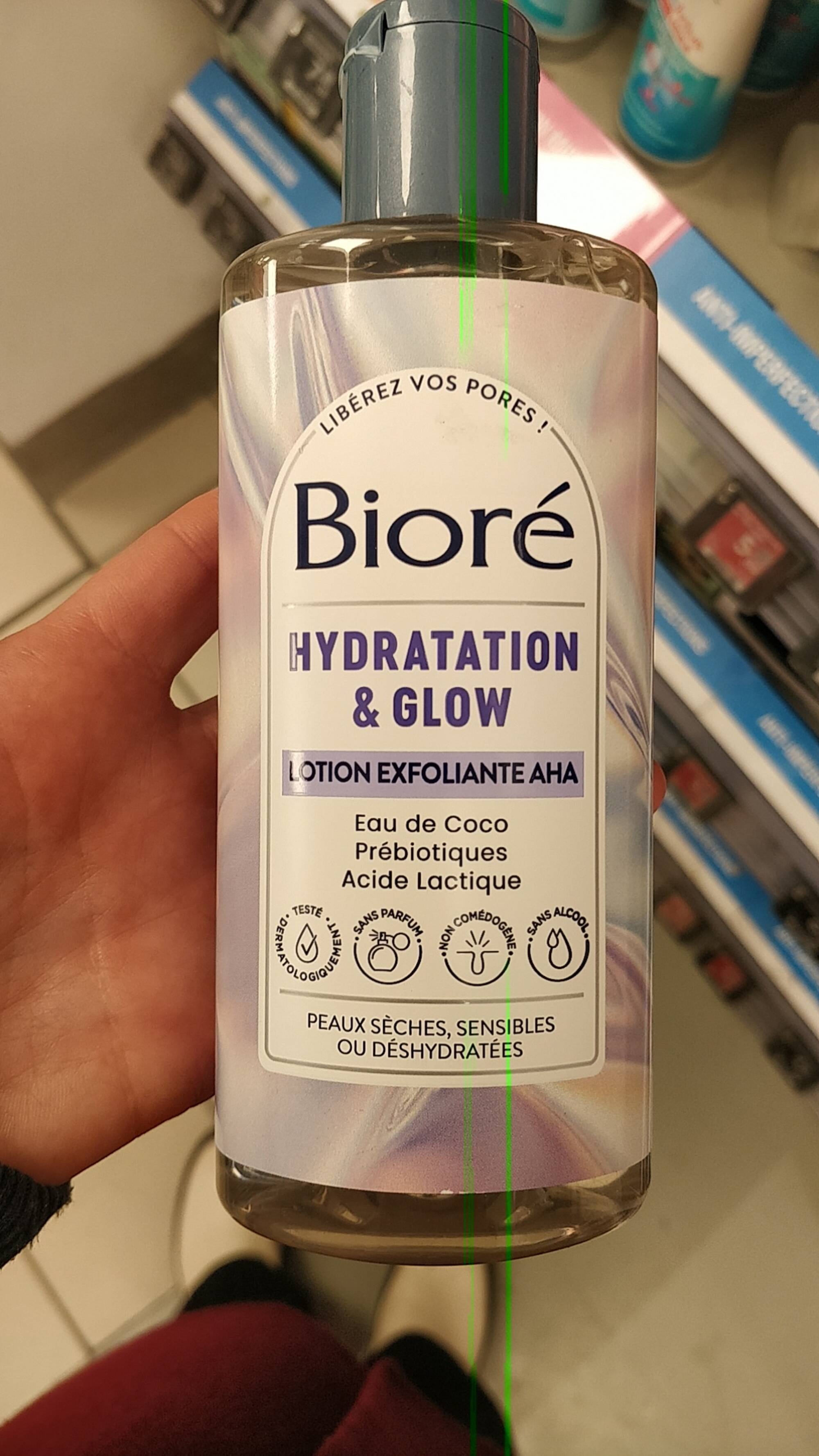 BIORÉ - Hydratation & glow - Lotion exfoliante AHA