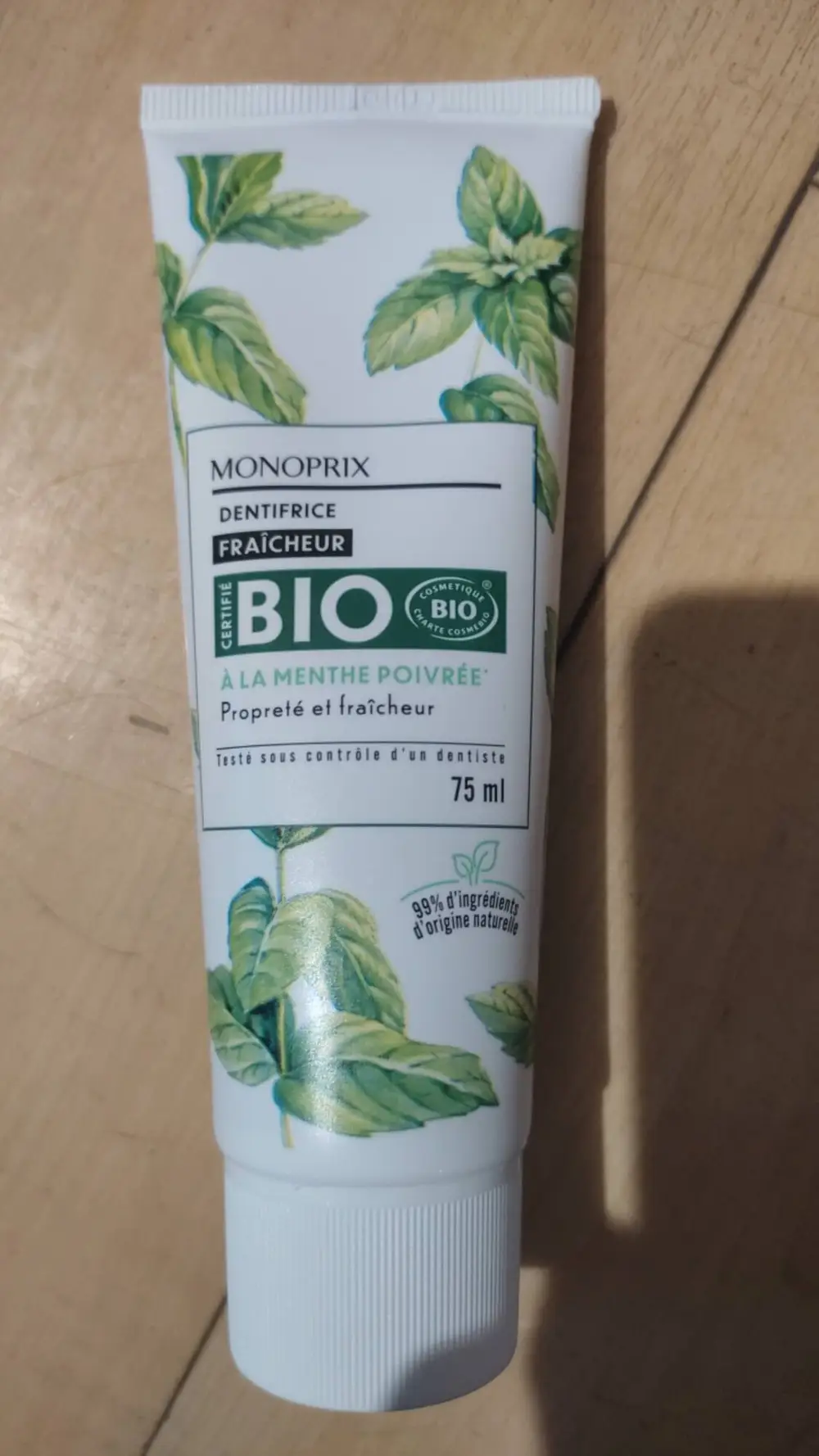 MONOPRIX - Bio - Dentifrice fraîcheur à la Menthe