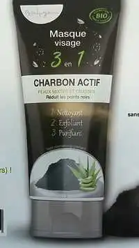 BIO4YOU - Charbon actif - Masque visage 3 en 1