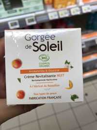 GORGÉE DE SOLEIL - Hydratation & douceur - Crème revitalisante nuit bio
